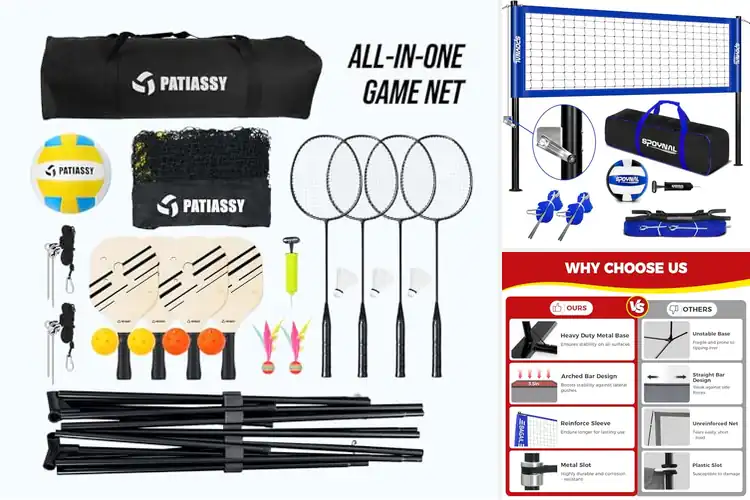 Detailed view of Best Adjustable Height Volleyball Sets