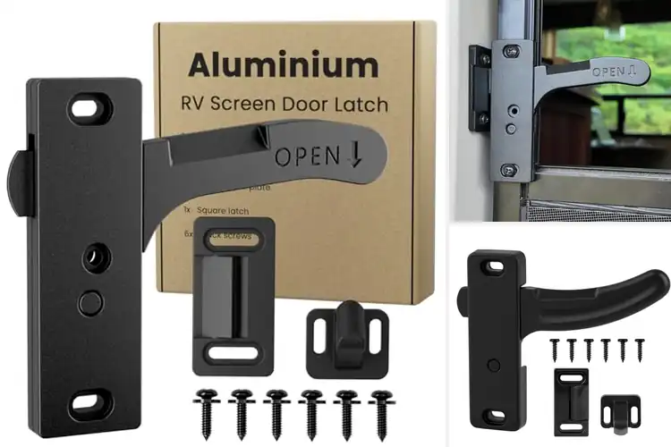 Detailed view of Best Aluminum RV Screen Door Latches