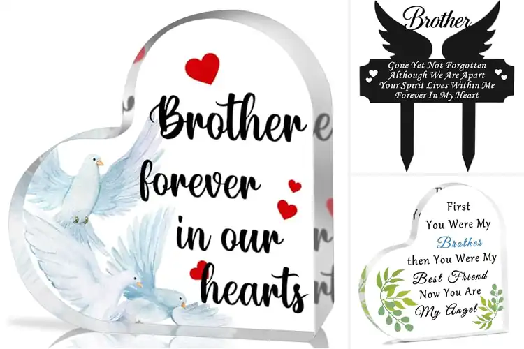 Detailed view of Best Brother In Heaven Plaques: Cherish His Love Forever