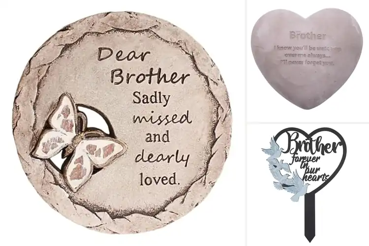 Detailed view of Best Brother Memorial Garden Stone: 10 Heartfelt Keepsakes