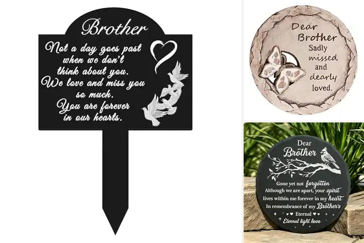 Detailed view of Best Brother Memorial Garden Tributes