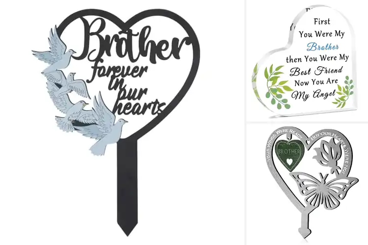 Detailed view of Best Brother Memorial Plaques