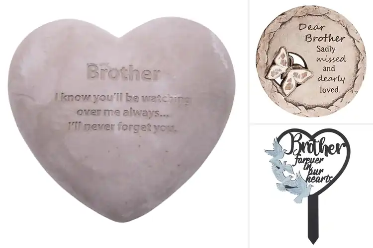 Detailed view of Best Brother Memorial Stones