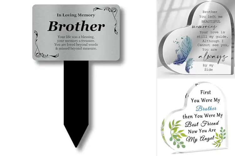 Detailed view of Best Brother Remembrance Plaques