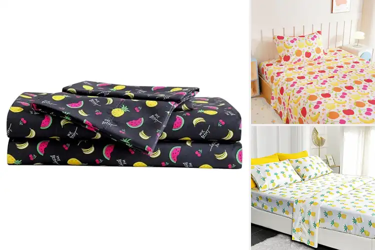 Detailed view of Best Fruit Patterned Sheets
