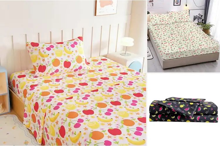 Detailed view of Best Fruit Printed Bed Sheets
