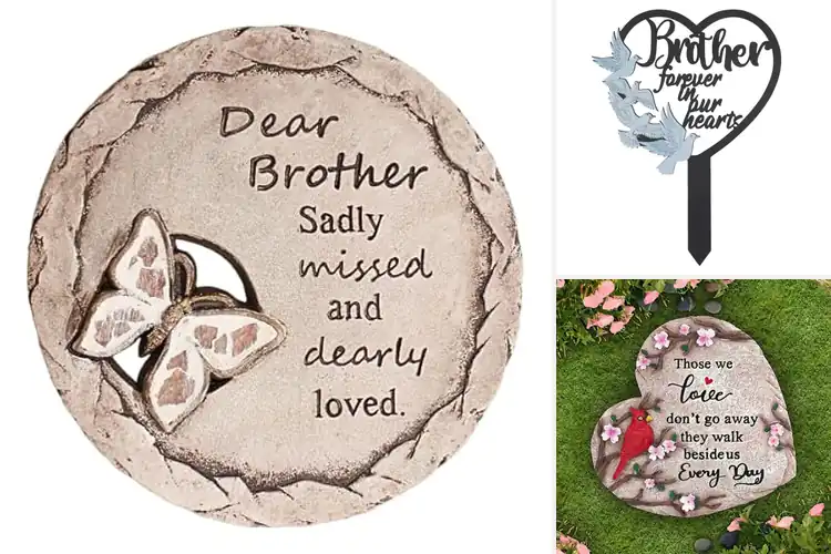 Detailed view of Best Garden Memorial Stones for Brothers