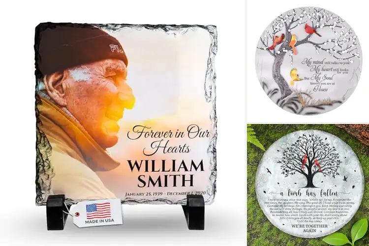 Detailed view of Best Indoor Memorial Display Stones