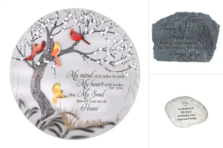 Detailed view of Best Indoor Memorial Stone Display