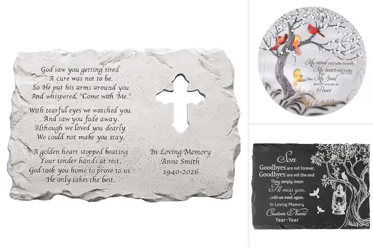 Detailed view of Best Indoor Memorial Stones for Brothers