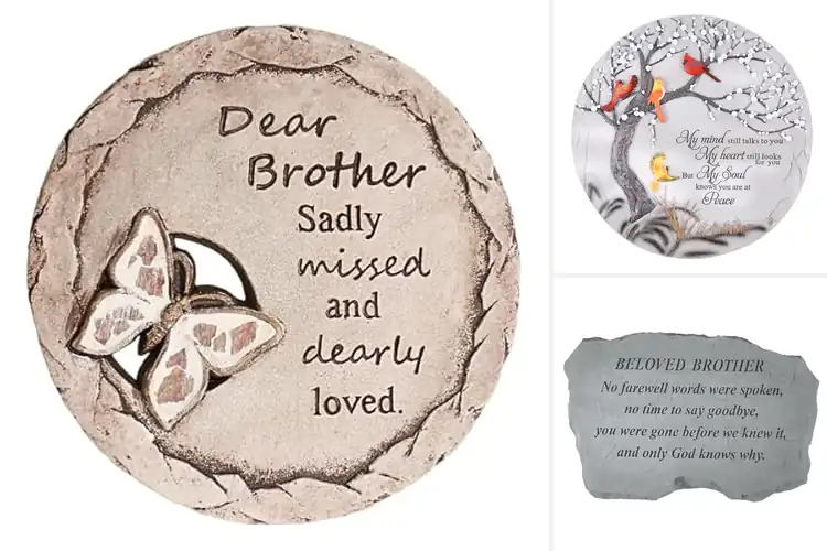 Detailed view of Best Memorial Garden Stone For Brother