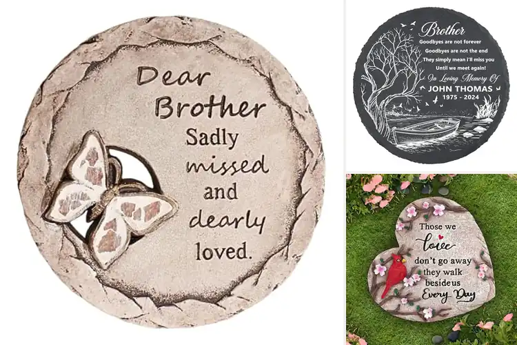 Detailed view of Best Memorial Stones for Loss of Brother