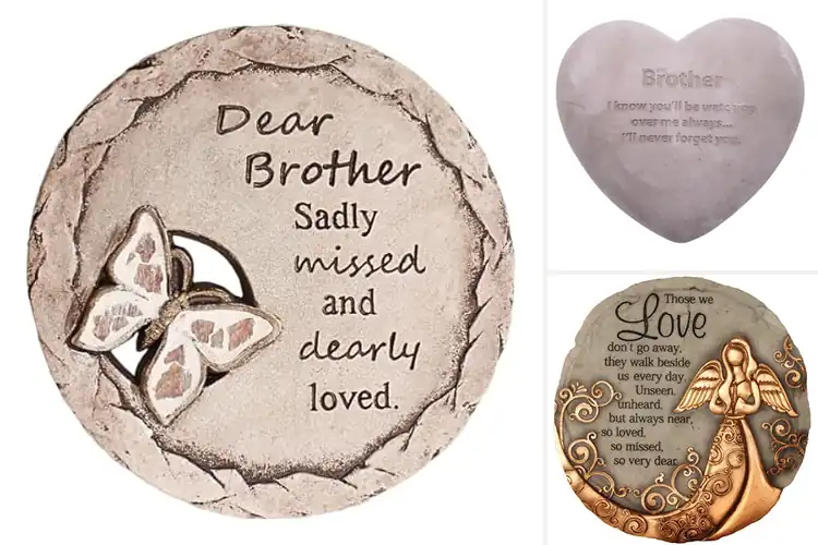 Detailed view of Best Outdoor Garden Memorial Stone For Brother