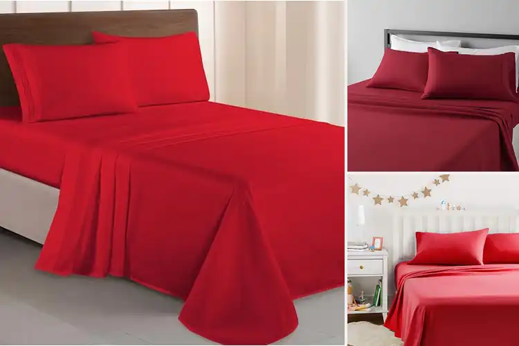 Detailed view of Best Red Bed Sheets