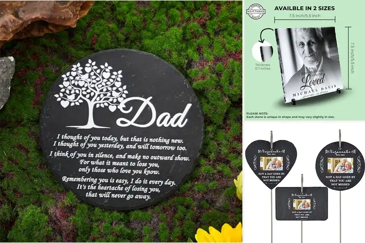 Detailed view of Best Slate Memorial Stones