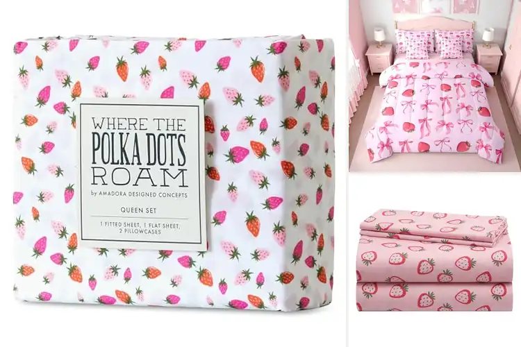 Detailed view of Best Strawberry Bed Sheets For Women