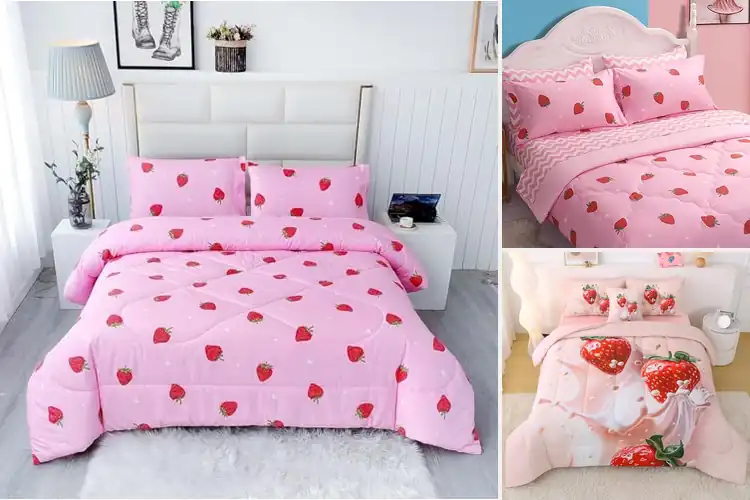 Detailed view of Best Strawberry Theme Bedding: 10 Cozy & Charming Picks