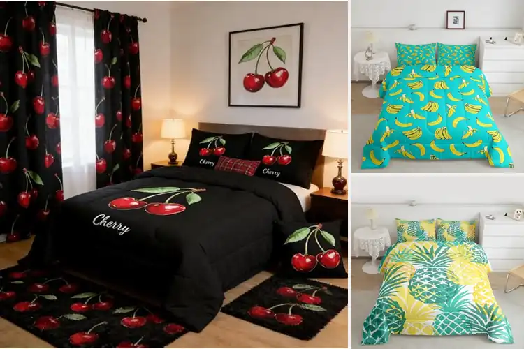 Detailed view of Best Tropical Fruit Bedding Sets