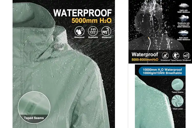 Detailed view of Best Waterproof Jackets: Stay Dry in Style with Top 10 Picks